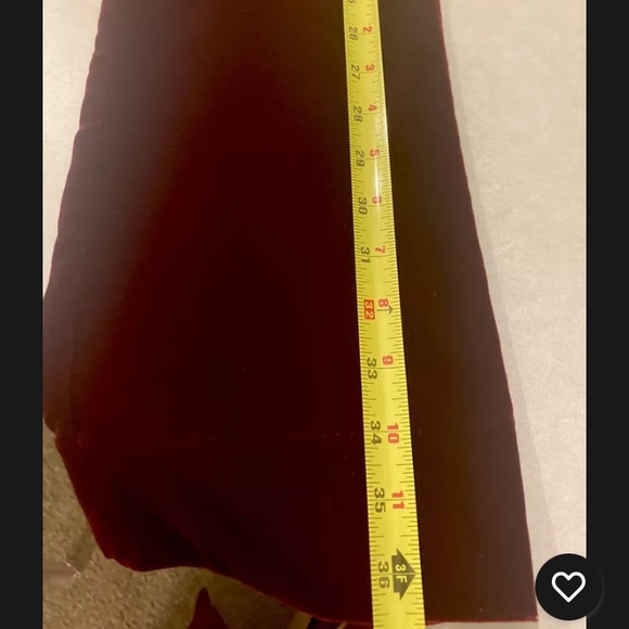 XS Derek Lam Crosby Velvet New Years Cropped Flare Legging Pants TF73101VE Red - Picture 11 of 12
